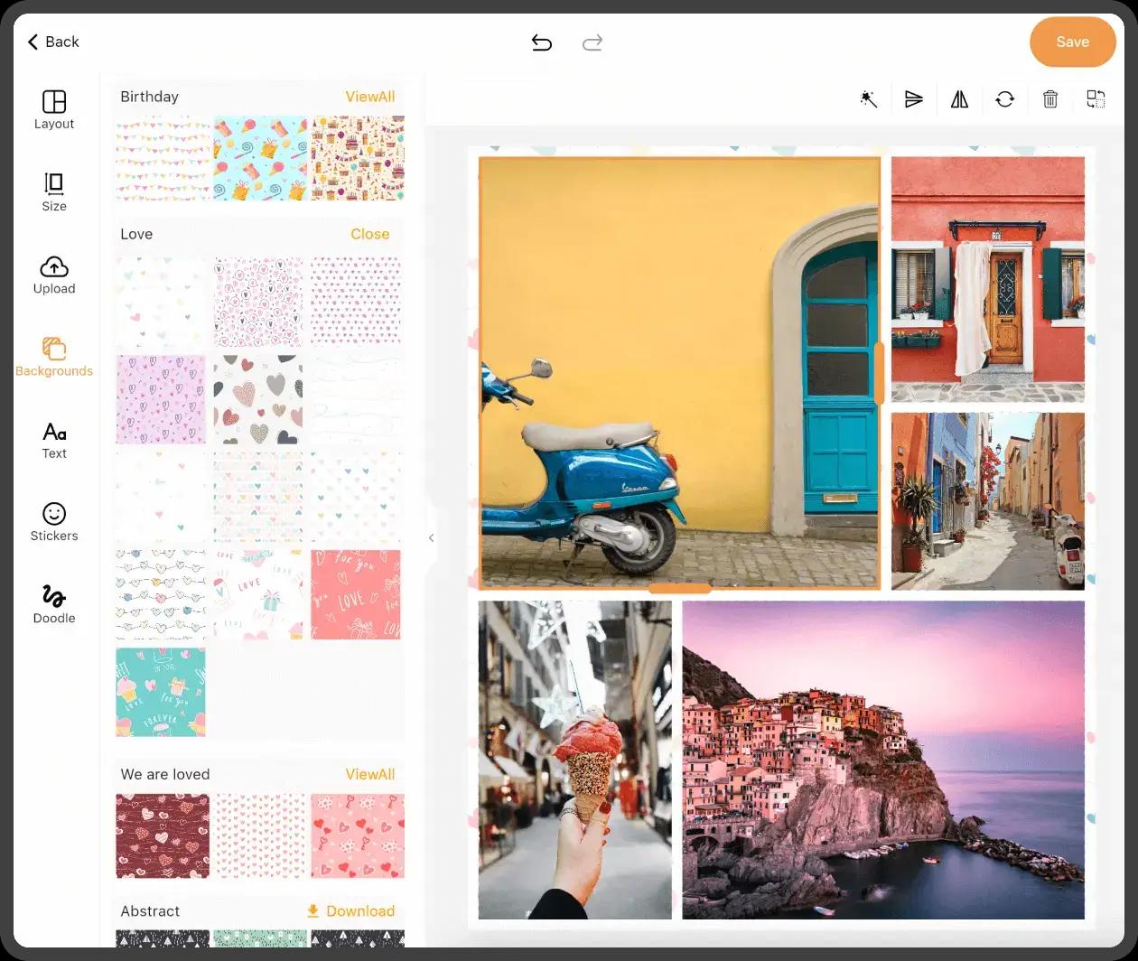 PhotoJoiner collage maker screen shot
